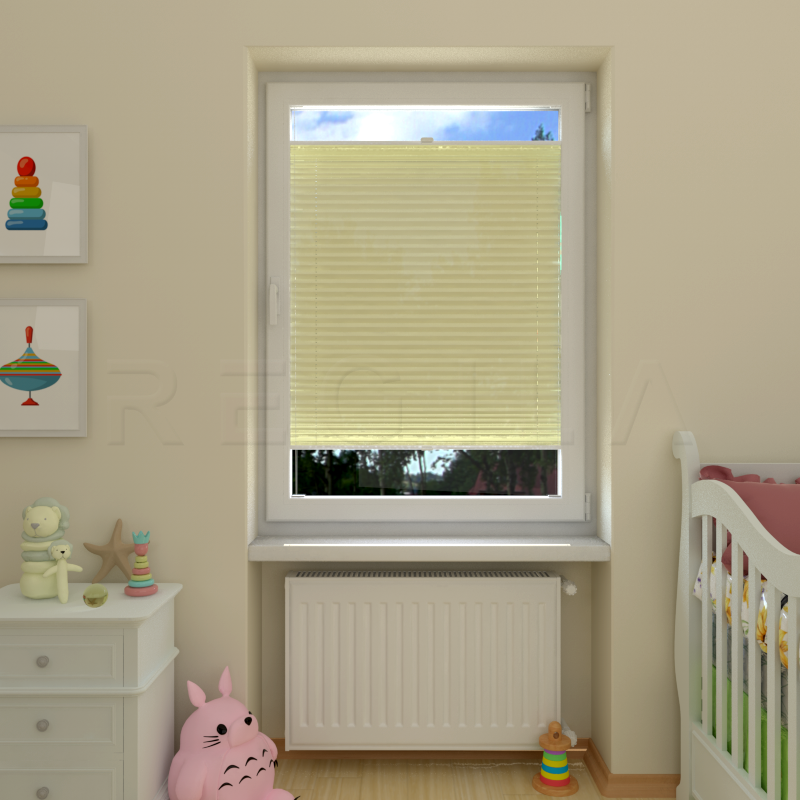 Plisuotos žaliuzės,  vienspalviai, Geltona