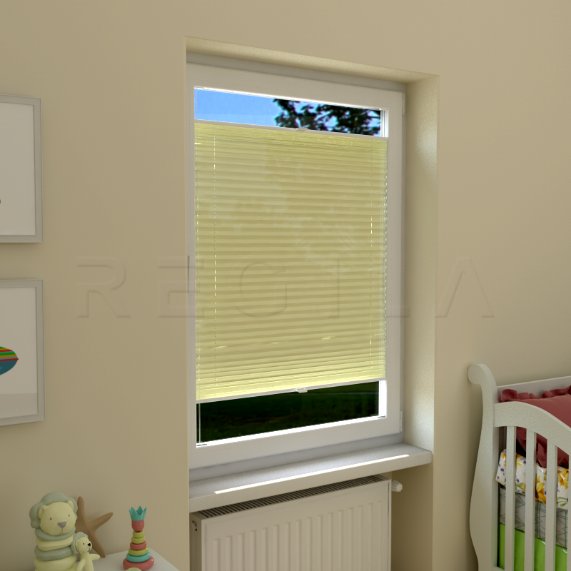 Plisuotos žaliuzės,  vienspalviai, Geltona