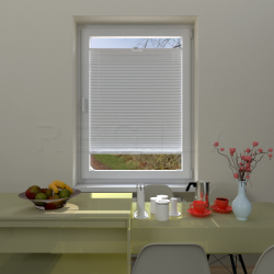 Plisuotos žaliuzės,  saulę atspindintis, Balta