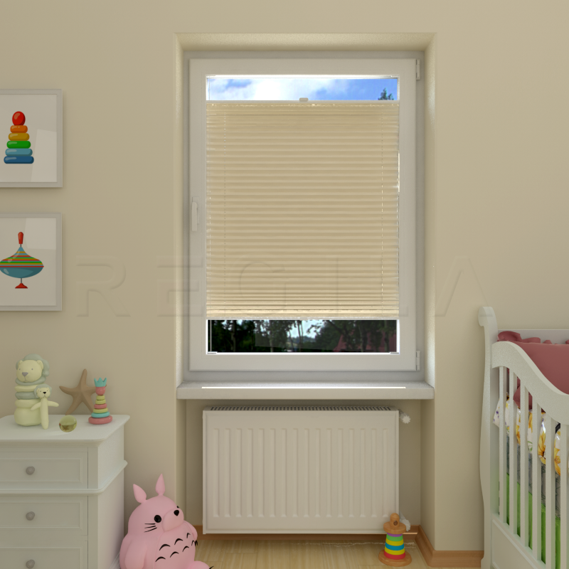 Plisuotos žaliuzės,  saulę atspindintis, Smėlio