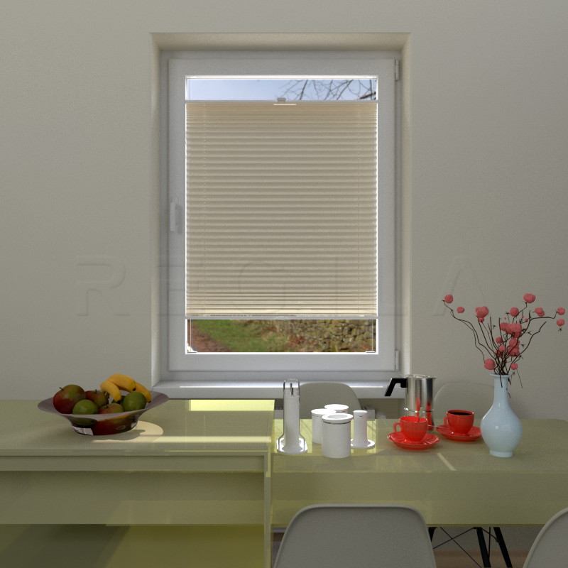 Plisuotos žaliuzės,  saulę atspindintis, Smėlio