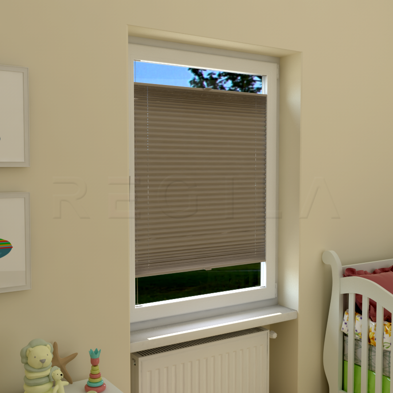 Plisuotos žaliuzės,  saulę atspindintis, Ruda