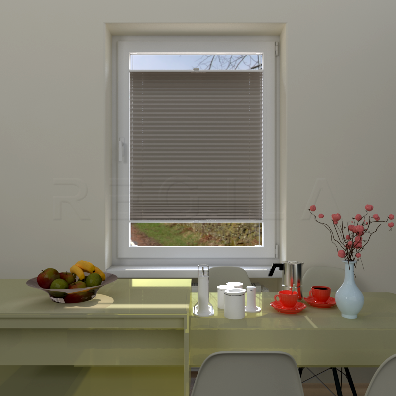 Plisuotos žaliuzės,  saulę atspindintis, Ruda