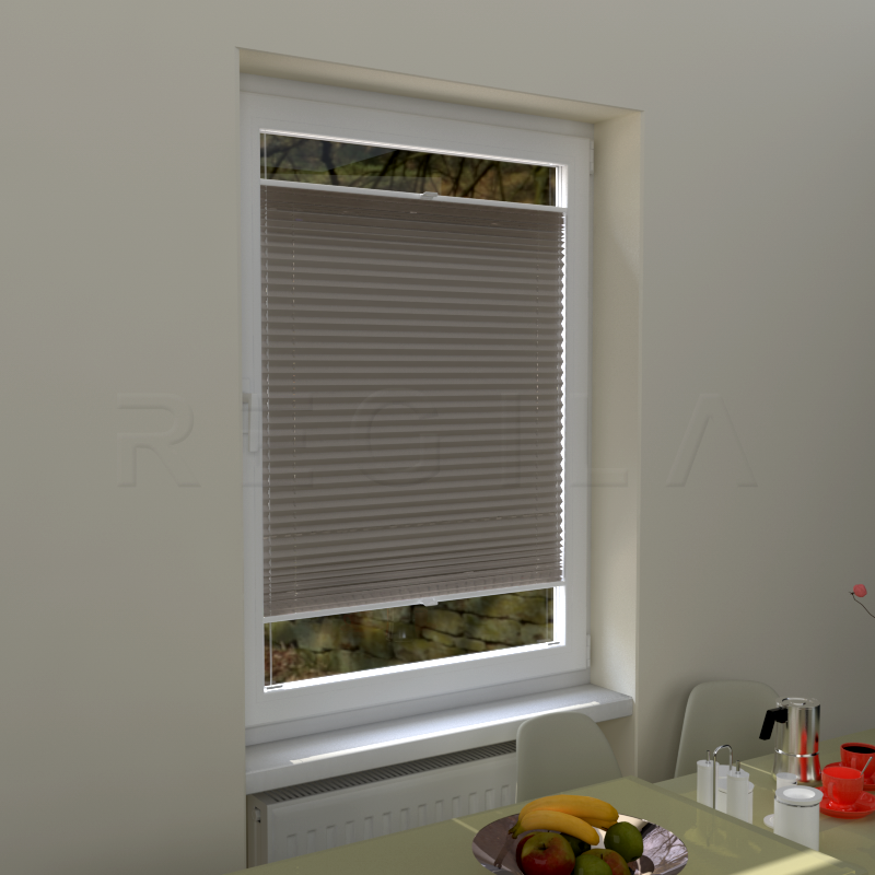 Plisuotos žaliuzės,  saulę atspindintis, Ruda