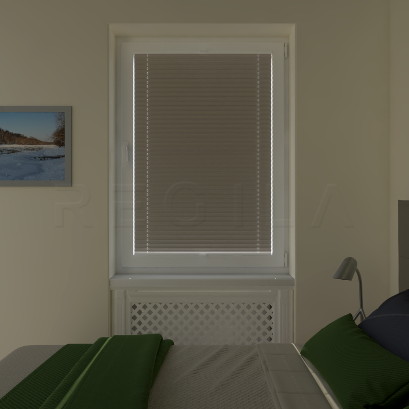 Plisuotos žaliuzės,  saulę atspindintis, Ruda