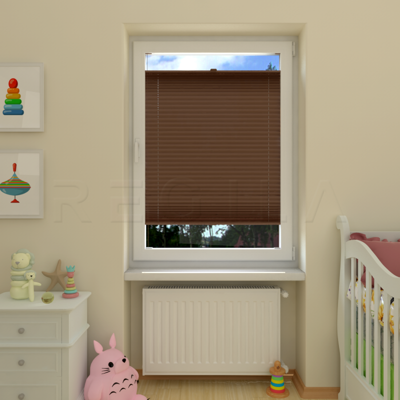 Plisuotos žaliuzės,  saulę atspindintis, Ruda