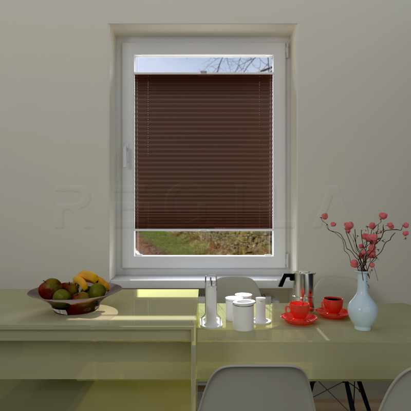 Plisuotos žaliuzės,  saulę atspindintis, Ruda