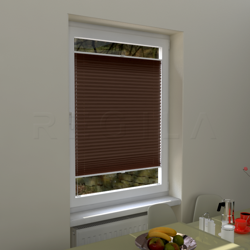 Plisuotos žaliuzės,  saulę atspindintis, Ruda