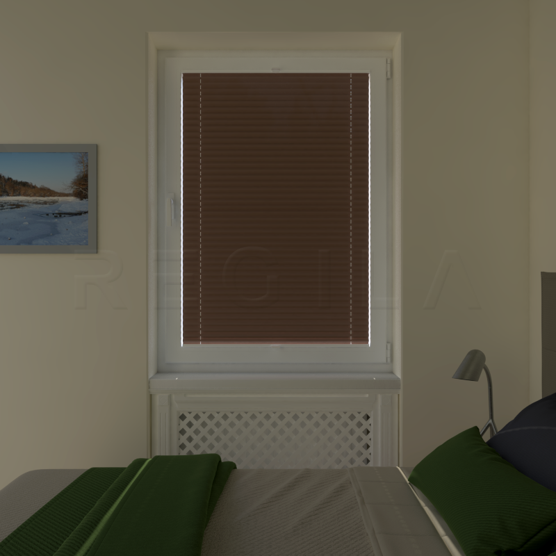 Plisuotos žaliuzės,  saulę atspindintis, Ruda