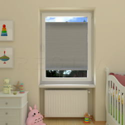 Plisuotos žaliuzės,  saulę atspindintis, Pilka
