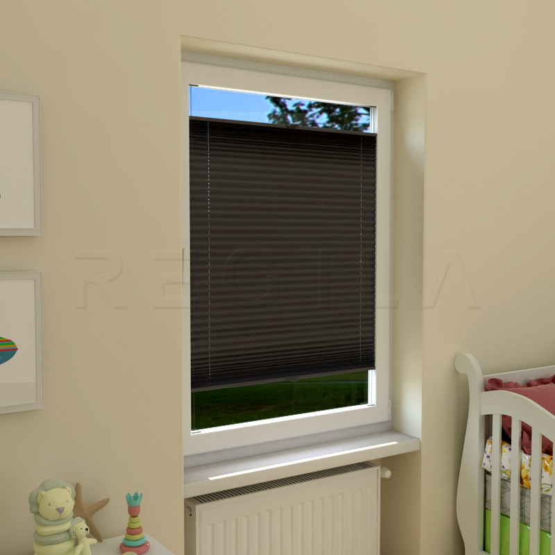 Plisuotos žaliuzės,  saulę atspindintis, Pilka