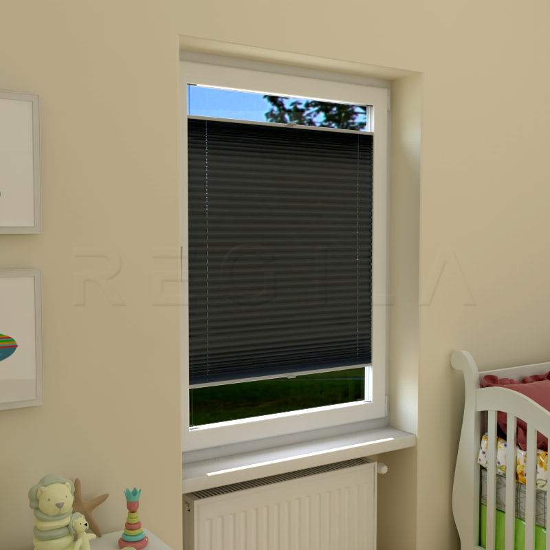 Plisuotos žaliuzės,  saulę atspindintis, Pilka