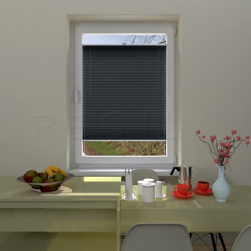 Plisuotos žaliuzės,  saulę atspindintis, Pilka