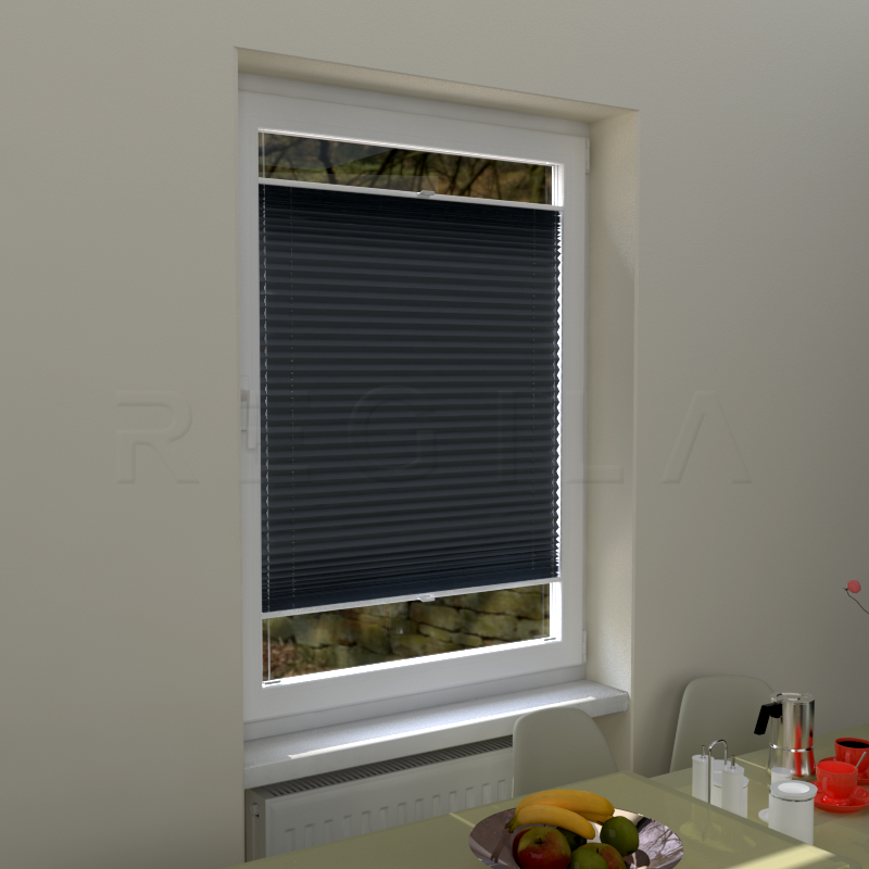 Plisuotos žaliuzės,  saulę atspindintis, Pilka