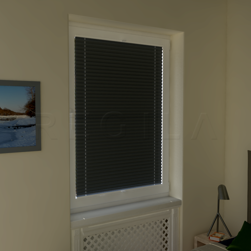 Plisuotos žaliuzės,  saulę atspindintis, Pilka