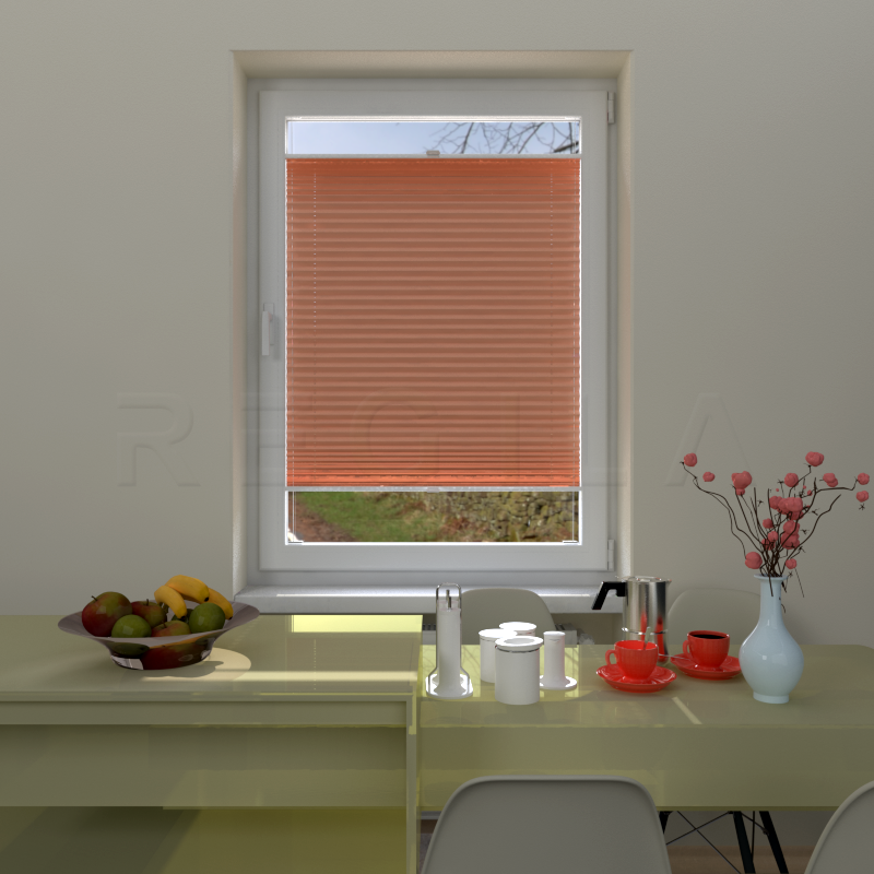 Plisuotos žaliuzės,  saulę atspindintis, Rožinė