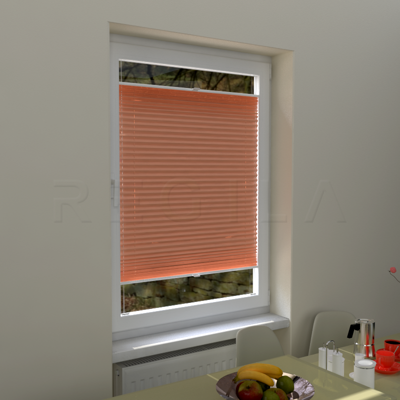 Plisuotos žaliuzės,  saulę atspindintis, Rožinė