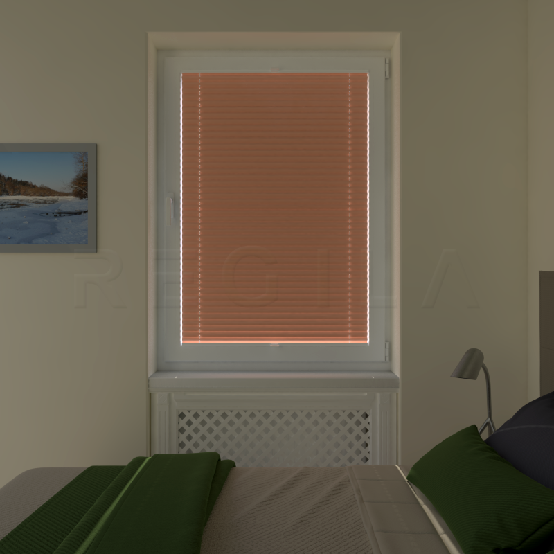 Plisuotos žaliuzės,  saulę atspindintis, Rožinė