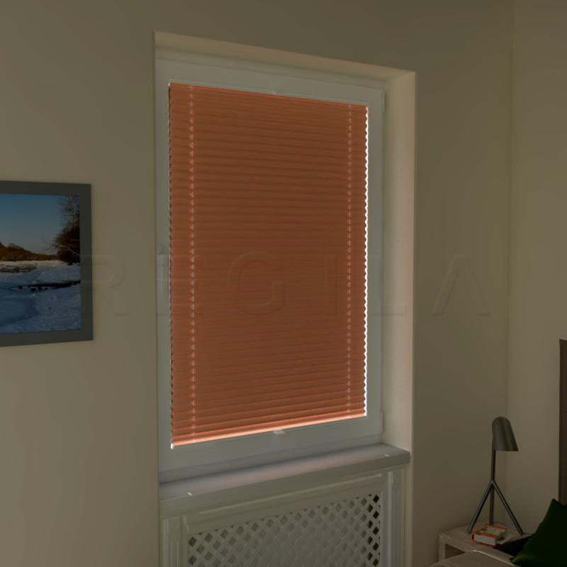 Plisuotos žaliuzės,  saulę atspindintis, Rožinė