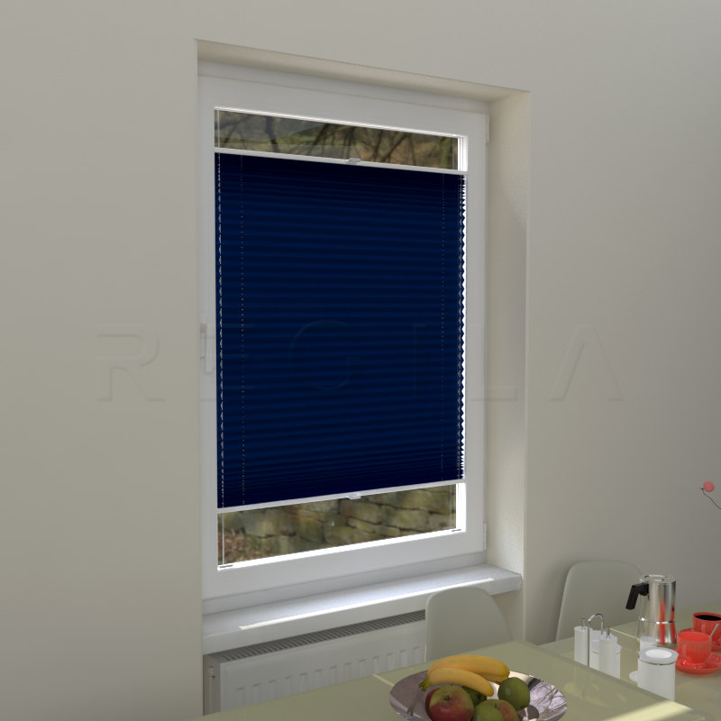 Plisuotos žaliuzės,  saulę atspindintis, Mėlyna