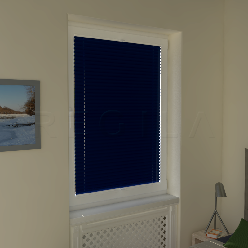 Plisuotos žaliuzės,  saulę atspindintis, Mėlyna