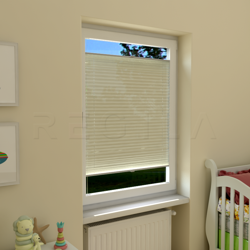 Plisuotos žaliuzės,  vienspalvis, Smėlio