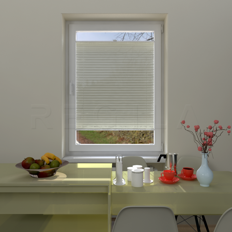 Plisuotos žaliuzės,  vienspalvis, Smėlio