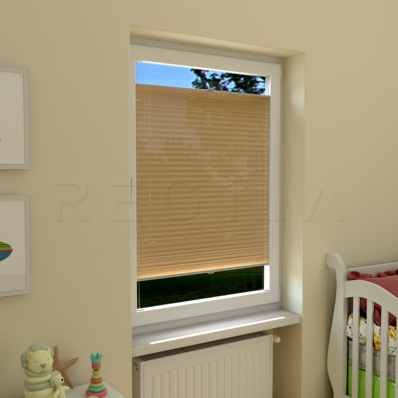 Plisuotos žaliuzės,  vienspalvis, Smėlio