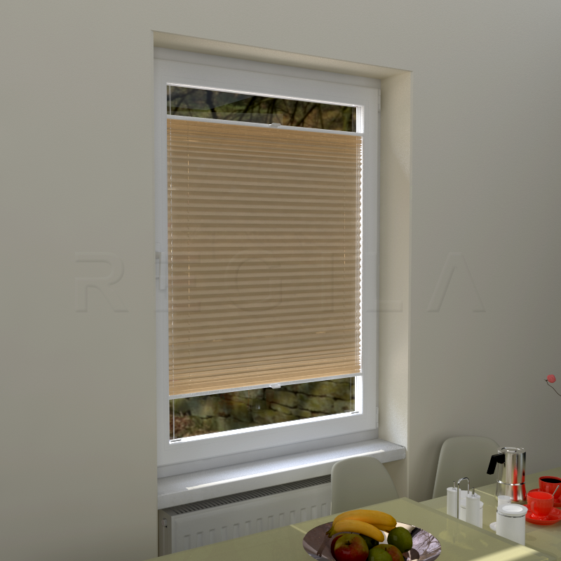 Plisuotos žaliuzės,  vienspalvis, Smėlio