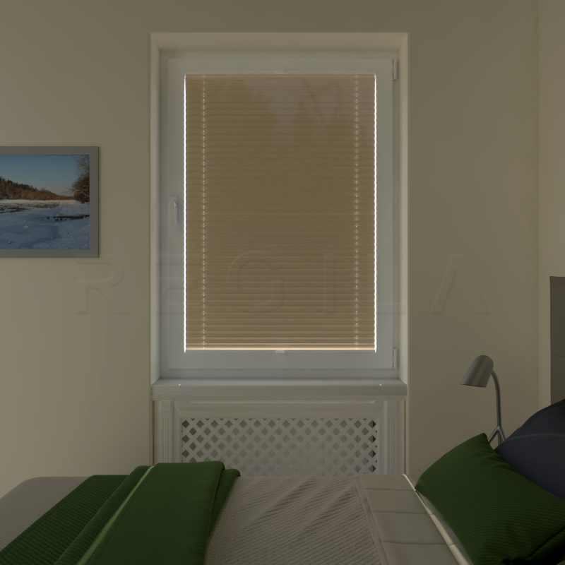 Plisuotos žaliuzės,  vienspalvis, Smėlio