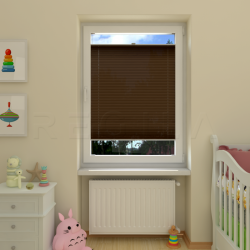 Plisuotos žaliuzės,  vienspalvis, Ruda