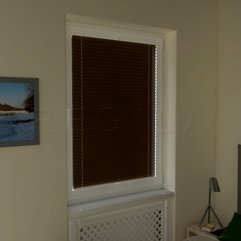 Plisuotos žaliuzės,  vienspalvis, Ruda