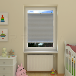 Plisuotos žaliuzės,  vienspalvis, Pilka