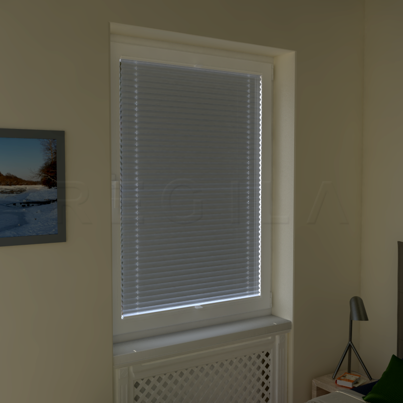 Plisuotos žaliuzės,  vienspalvis, Pilka