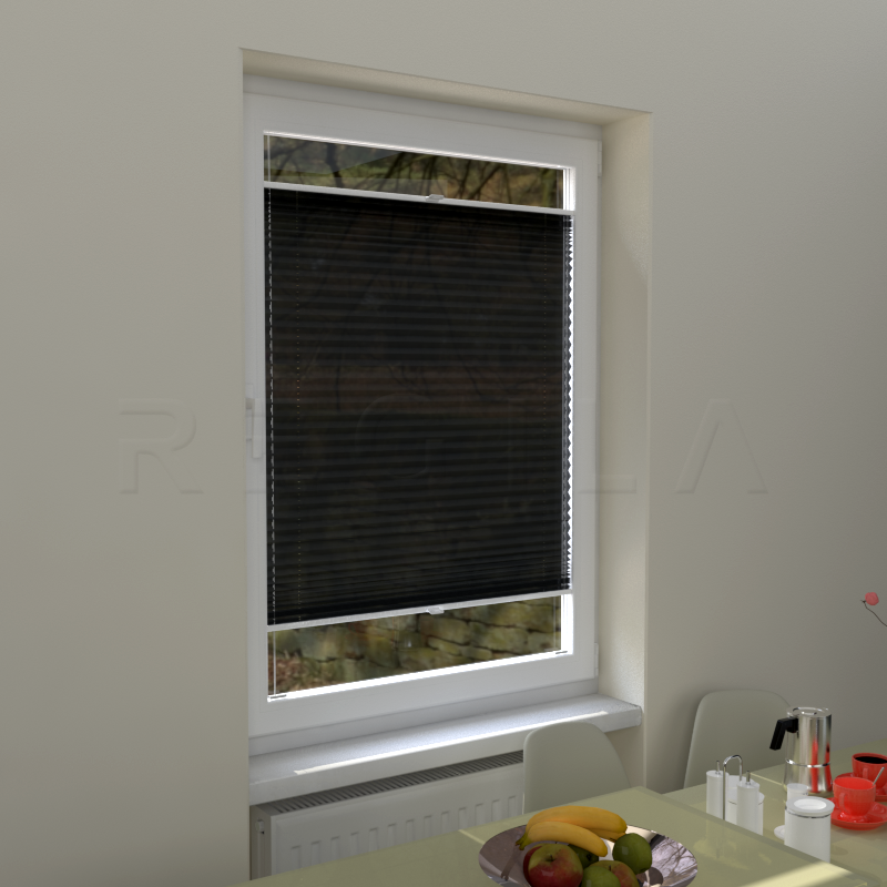 Plisuotos žaliuzės,  vienspalvis, Pilka