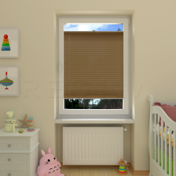 Plisuotos žaliuzės,  saulę atspindintis, Geltona