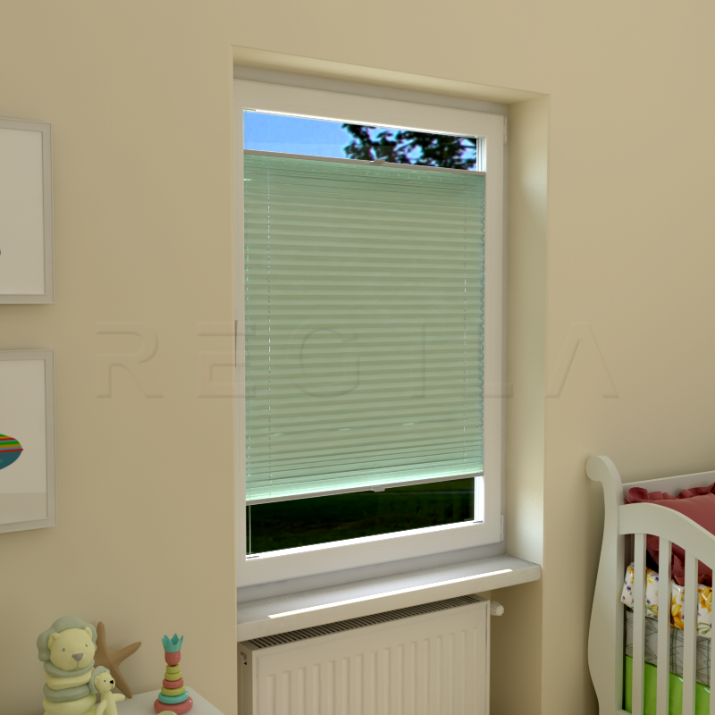 Plisuotos žaliuzės,  saulę atspindintis, Žalia