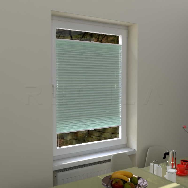 Plisuotos žaliuzės,  saulę atspindintis, Žalia