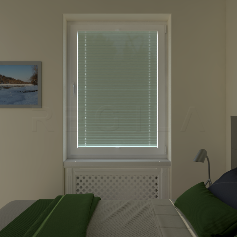 Plisuotos žaliuzės,  saulę atspindintis, Žalia