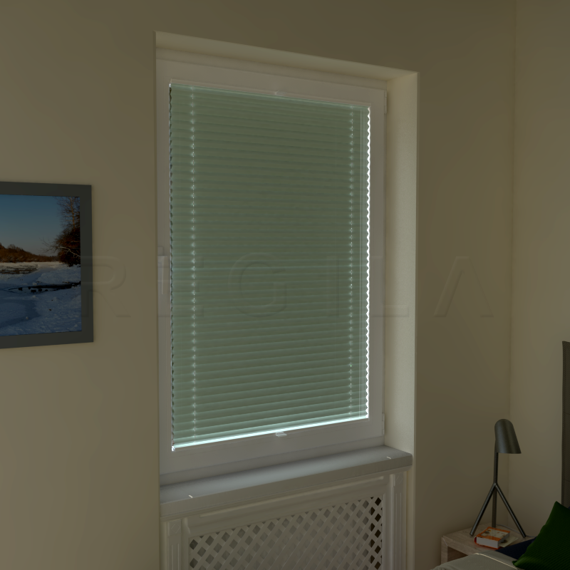 Plisuotos žaliuzės,  saulę atspindintis, Žalia