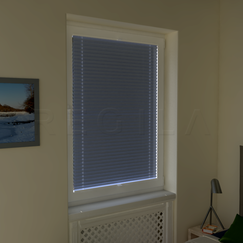 Plisuotos žaliuzės,  saulę atspindintis, Mėlyna