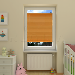 Plisuotos žaliuzės,  saulę atspindintis, Oranžinė