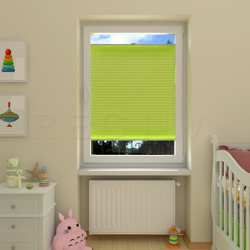 Plisuotos žaliuzės,  saulę atspindintis, Žalia