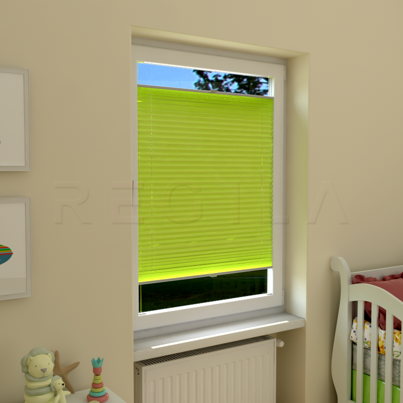 Plisuotos žaliuzės,  saulę atspindintis, Žalia