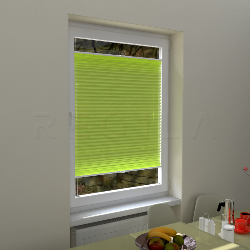 Plisuotos žaliuzės,  saulę atspindintis, Žalia