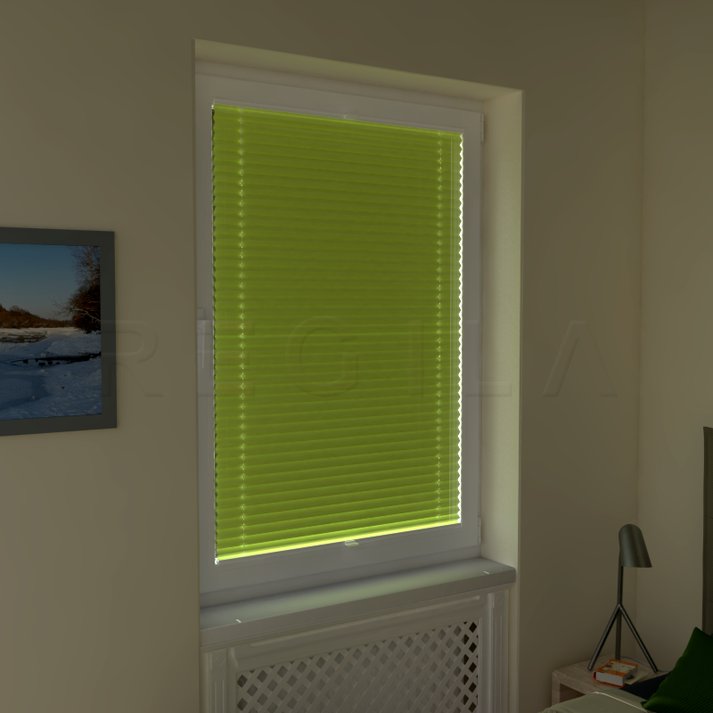 Plisuotos žaliuzės,  saulę atspindintis, Žalia