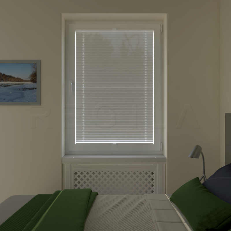 Plisuotos žaliuzės,  tekstūruotas, Balta