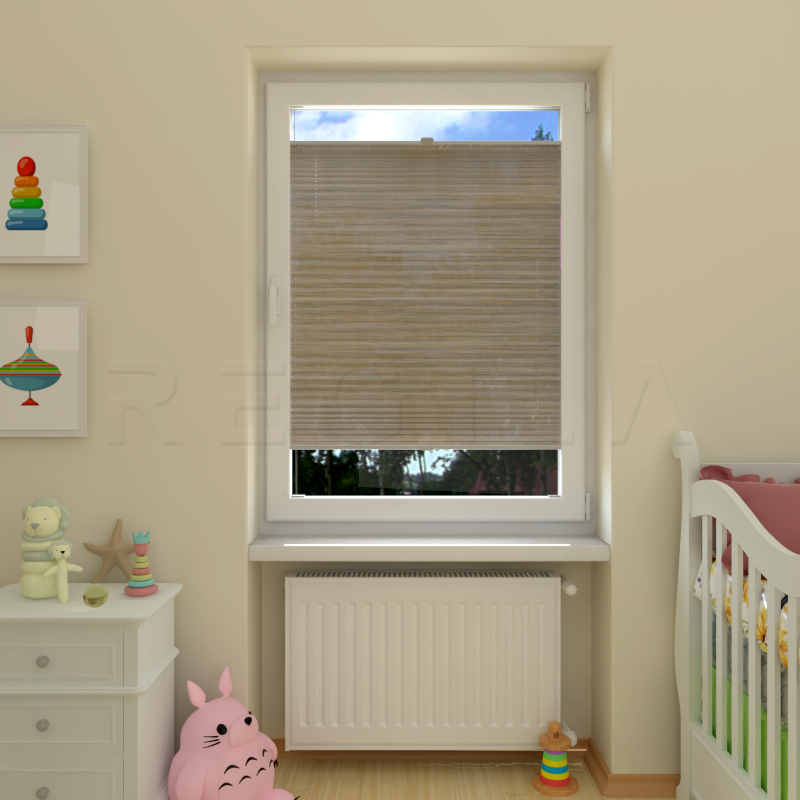 Plisuotos žaliuzės,  tekstūruotas, Ruda