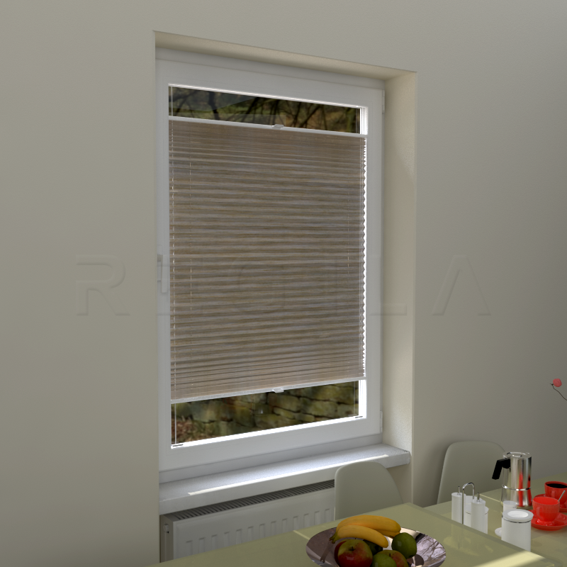 Plisuotos žaliuzės,  tekstūruotas, Ruda