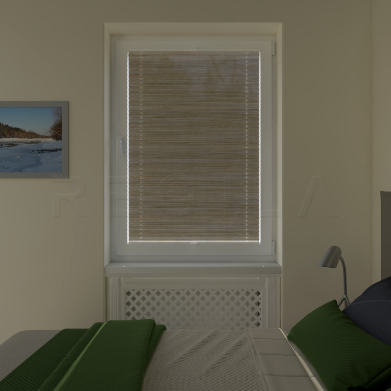 Plisuotos žaliuzės,  tekstūruotas, Ruda